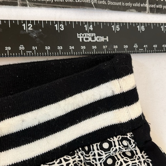 Vanilla Star size large Black & White print silky joggers black tux strip - Picture 6 of 14